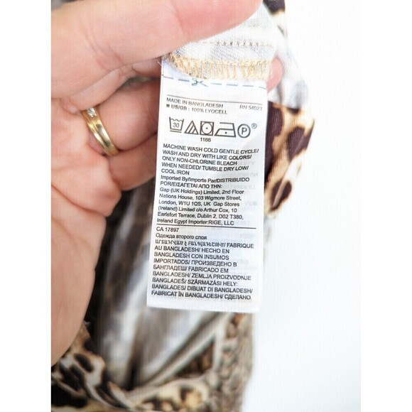 Banana Republic Brown Leopard Print Romper Women's 14 - Picture 13 of 13